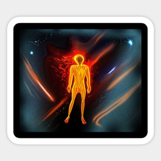 Plasma Man Abstract Sticker